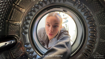 Девушка сантехник застряла в стиралке, а я тут, как тут!